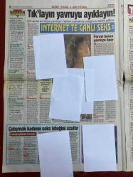 TAN GAZETESİ DOĞUM GÜNÜ HEDİYESİ - 25 HAZİRAN 1997 - TAM TAKIM 8 SAYFADIR -Nuri-Anita-Tarık-Mahsun Kırmızıgül-Kayahan-Harun Tavaşoğlu-Fatih Terim-Mehmet Alatlıoğlu-Arzum Onan-Coşkun Sabah-Ceyda Okay-Rafet El Roman-İlker Demir-Cornelia Schorr-Gökhan Şükür-Teslime Tablacı-Murat Ersoy-Mehmet Otruğ-Sibel Can-Seda Öz-Tuğba Başer-Mehmet Duru-Mehmet Ertan-Toprak ailesi-Haluk Müftüler-Bahattin Atak  Rontçu Nuri’nin feleği şaştı-Üçümüz gül gibi geçiniyoruz-Motorunu bakıma aldırdı-Kayahan’ın paracıkları gitti-Mahsun’un başı dertte-Sanki erkek kıtlığı var-Lezzolar işin cıvısını çıkardı-41’lik Coşkun 20’lik kızla gerdeğe girdi-Almanya’ya damat verdik-Rafet dokuz doğuruyor-İkizleri terasa çıkardı-Fatih Terim sinir küpü-Dayak yiyen gencin korkunç intikamı-Kriz geçirdi faciayı önledi-Küçük Ali’yi güneş çarptı-Yazın tadını çıkarıyor-Seksten önce dekoru hazırlayın-Çırpınıyordu ama razıydı-Baştan çıkarıcı olun  İbo ufaklığı iyi kaldırdı-Anita Nuri’yi perişan etti-Bağkur’luya kolaylık-SSK masaya yatırılı