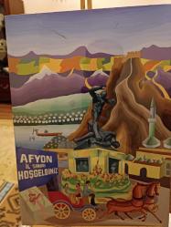 AFYON İL SINIRI Hoş Geldiniz  1973  Ressam : M. Coşkun Kargılı , Mehmet Zeki KUŞOĞLU ATÖLYESİ ,Grafik Çalışma .