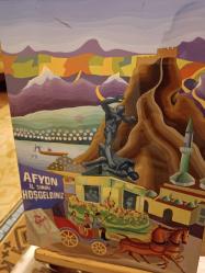 AFYON İL SINIRI Hoş Geldiniz  1973  Ressam : M. Coşkun Kargılı , Mehmet Zeki KUŞOĞLU ATÖLYESİ ,Grafik Çalışma .