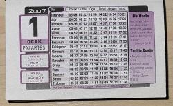 Efemera - 1 OCAK 2007 PAZARTESİ  - TAKVİM YAPRAĞI - DOĞUM GÜNÜ HEDİYESİ - TÜRMATSAN TAKVİMİ  - MEKKE'NİN FETHİ (630)- MİLADİ TAKVİM KULLANMAYA BAŞLANDI (1926)- MOHAÇ ZAFERİ (1410)-ÇÖMLEK HESABI-BİSMİLLAHİRRAHMANİRRAHİM - kitantik - kitaLog