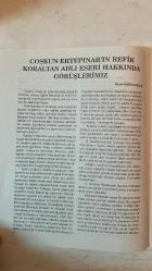 YENİ DEFNE KÜLTÜR, SANAT, ŞİİR VE EDEBİYAT DERGİSİ - ARALIK 1999 SAYI: 213 M. NEJAT SEFERCİOĞLU - HALİL SOYUER - FERİT RAGIP TUNCOR - M. KEMAL YILMAZ - NEVİN KORUCUOĞLU - ABDULLAH SATOĞLU - HİDAYET YAVUZ NUHOĞLU - ERDOĞAN ÜNVER - OLCAY KOLÇAK - HASAN SABAH - BERTA B. ÖZGÜN - TUNCEL ALTINKÖPRÜ - FAHRİ SEVİL - ABDÜLKADİR GÜLER - ŞADAN FAHIR - İLHAN GEÇER - HADİYE ARSLAN (ÖZTOKSOY) - MUZAFFER UYGUNER - NURETTİN UYTUN - MEHMET CELÂL - FEHMİ ERUÇAR - ÖMER ASLAN - ÜNAL ŞÖHRET DİRLİK - CENAB OZANKAN - NİHAL ÖZYÜKSEL - FAHRİ ERSAVAŞ - FATMA ONUR - ERHAN BİLGENOĞLU - MUALLA ERİŞİL - ŞAKİR SUSUZ - NUŞİN KAVUKÇUOĞLU - MEHMET BIÇIK - HACI ALİ BAYRAM - İFFET İNAN - DURMUŞ DEDE - VEYSEL DİNLER - ŞÜKRÜ MURAT ELÇİN - VİCDAN ŞENEL  DÎVAN EDEBİYATI - DADALOĞLU - SON MEKTUP - SANATSIZ KALAN BİR MİLLETİN HAYAT DAMARLARINDAN BİRİ KOPMUŞ DEMEKTİRÎ - TAM TAKIM EKSİKSİZ  34 SAYFA