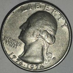 AMERİKA 1976  25 CENT ÇEYREK DOLAR ABD'nin Bağımsızlığının 200. Yıldönümü