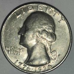 AMERİKA 1976  25 CENT ÇEYREK DOLAR ABD'nin Bağımsızlığının 200. Yıldönümü