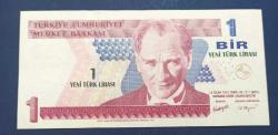 8 Emisyon A 79 Son seri PREFİX 1 Yeni Türk Lirası Çil altı