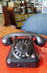 ISKLA KRANJ YUGOSLAVIA ATA 12 / 50.113.102 / 029432 - Çevirmeli Telefon (Siyah, Yeni ve Kabloları, Zil Ayarı Her Şeyi Sağlam)