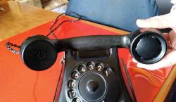 ISKLA KRANJ YUGOSLAVIA ATA 12 / 50.113.102 / 029432 - Çevirmeli Telefon (Siyah, Yeni ve Kabloları, Zil Ayarı Her Şeyi Sağlam)