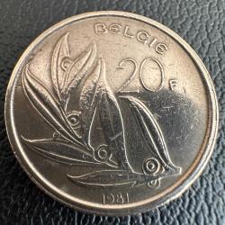 Belçika 20 Frank 1981