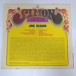 JOE SIMON - SIMON SINGS 33'LÜK LP PLAK 10/9,5 KONDİSYONDA
