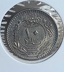 1327 / 4  NİKEL  10 PARA  ÇİL KONDİSYONDA