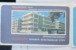 Akbank  1968 Yılı 35 Apartman Dairesi  Reklam Kartı