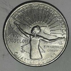 AMERİKA  2022 P   25 CENT ÇEYREK DOLAR  HATIRA MAYA ANGELOU