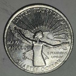 AMERİKA  2022 D   25 CENT ÇEYREK DOLAR  HATIRA MAYA ANGELOU