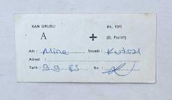 Türkiye Kızılay Derneği İzmir Kan Merkezi Kart