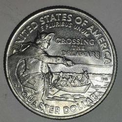 AMERİKA  2021 P   25 CENT ÇEYREK DOLAR  HATIRA   CROSSING THE DELAWARE