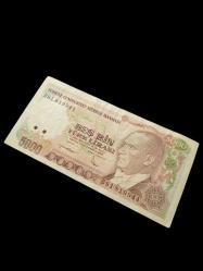 7. Emisyon 5000 Türk Lirası Koleksiyon Kağıt Para.