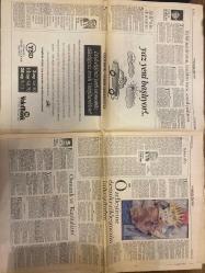 PAZAR POSTASI GAZETESİ DOĞUM GÜNÜ HEDİYESİ - 30 TEMMUZ 1994 - SAYI: 32 - TAM TAKIM 12 SAYFADIR -Mehmet Altan-Nihal Mete-Cengiz Aytmatov-Burhan Ekinci-Bilge Egeli-Fikret Bila-Taha Akyol-Çetin Barlas-Mine Kırıkkanat-Refik Durbaş-Mesut Yılmaz-Yusuf Özal-Fahri Korutürk-Bülent Ecevit-Turgut Özal-Mehmet Altan-Cengiz Aytmatov-Teslime Çınar-Cengiz Aytmatov’la politikadan sinemaya-Teslim olmayan Teslime-Bu kadın da KİM?-Sağ’da da kazan kaynıyor-Devletin tepesinde çözüm üretimi olmazsa-2. Cumhuriyet-Skandallar hesaplaşmalar parçalanmalar-Barışta kraliçe parmağı-Haklar ve özgürlükler nereye kadardır?-Özelleştirme demokrasileşmenin önkoşuludur-Osmanlı ve Kapitalizm-Eylül sendromu yeniden kaos sosyal patlama-SHP’nin durumu