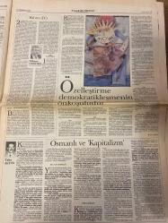 PAZAR POSTASI GAZETESİ DOĞUM GÜNÜ HEDİYESİ - 30 TEMMUZ 1994 - SAYI: 32 - TAM TAKIM 12 SAYFADIR -Mehmet Altan-Nihal Mete-Cengiz Aytmatov-Burhan Ekinci-Bilge Egeli-Fikret Bila-Taha Akyol-Çetin Barlas-Mine Kırıkkanat-Refik Durbaş-Mesut Yılmaz-Yusuf Özal-Fahri Korutürk-Bülent Ecevit-Turgut Özal-Mehmet Altan-Cengiz Aytmatov-Teslime Çınar-Cengiz Aytmatov’la politikadan sinemaya-Teslim olmayan Teslime-Bu kadın da KİM?-Sağ’da da kazan kaynıyor-Devletin tepesinde çözüm üretimi olmazsa-2. Cumhuriyet-Skandallar hesaplaşmalar parçalanmalar-Barışta kraliçe parmağı-Haklar ve özgürlükler nereye kadardır?-Özelleştirme demokrasileşmenin önkoşuludur-Osmanlı ve Kapitalizm-Eylül sendromu yeniden kaos sosyal patlama-SHP’nin durumu