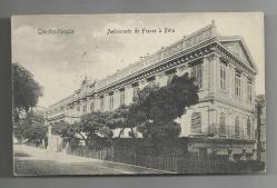 CONSTANTINOPLE AMBASSADE DE FRANCE A PERA / FRANSIZ KONSOLOSLUĞU KARTPOSTALI...