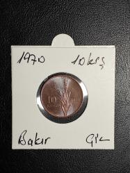 1970 YILI MADENİ 10 KURUŞ  BAKIR ÇİL  TCB 2533