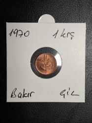 1970 YILI MADENİ 1 KURUŞ  BAKIR ÇİL  TCB 2502