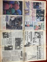 HAFTANIN SESİ GAZETESİ DOĞUM GÜNÜ HEDİYESİ - 5 ŞUBAT 1988 - SAYI: 6 - TAM TAKIM 12 SAYFADIR - Kayahan-Sezen Aksu-Müjde Ar-Türkan Şoray-Samantha Fox-Sener Şen-Rıfat Ilgaz-Nuri Gantar-Nilüfer-Gönül Yazar-Zeki Müren-İbrahim Tatlıses-Meral Gölüsoy-Sadri Alışık-Bülent Ersoy-Erol Sabancı-Beyza Cennet-Ahmet Akbalık-Sadullah Aslan-Ayşegül Süleyman-Ufuk Tok-Aydın Doğan-Hüseyin Aslan-Ayşe Şule Bilgiç-Murat Tokatlıoğlu-Filiz Özdemir-Mahmut Ceylan-Haldun Dormen-Hande Ceylan-Metin Yakar-Hülya Yıldız-Tanju Okan-Melih Yücel-Hülya Koçyiğit  Porno oyunu-Müjde mi Türkan mı-Eşek davası-Baba dayağı bardağı taşıran son damla oldu-Ve kuş yine yuvadan uçtu-Kayak sporuna gönül verenler-Şahika harikalar yaratıyor-Nuri Gantar alafranga tezgahtar-73 ödüllü türkücü-İsrail’in Zeki Müren’i İbo’nun kanatları altında-Müzik ilahesine Miki kazığı-Enflasyon hadım ediyor-Şimdi güzellik salonları çantaya sığıyor-Mecbur kalmadıkça asla bıçak altına yatmayın-Gut’a dikkat-Haftanın VIP’leri-Flaş sosyete-Biz Siz Onlar-Dost yem