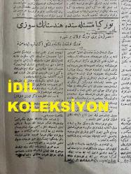 Osmanlıca İkdam Gazetesi, Orijinal Dönem Basım - 14 Şubat 1920 - Sayı: 7215 - Hicri: 23 Cemaziyelevvel 1338 - Rumi: 14 Şubat 1336 - Şubat Nihayetine Doğru Sulhümüzün İmzalanacağı Ümit Ediliyor - 