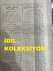 Osmanlıca İkdam Gazetesi, Orijinal Dönem Basım - 14 Şubat 1920 - Sayı: 7215 - Hicri: 23 Cemaziyelevvel 1338 - Rumi: 14 Şubat 1336 - Şubat Nihayetine Doğru Sulhümüzün İmzalanacağı Ümit Ediliyor - 