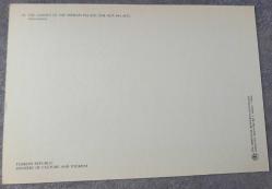 OSMANLI MİNYATÜR TEMALI BÜYÜK KARTPOSTAL KONDİSYON YÜKSEK KOLEKSİYONLUK NADİR ÖLÇÜ = 15 X 22 CM TOPKAPI SARAY BAHÇESİ