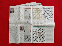 4 Adet Büyük Boy Gazete Bulmaca Eki - Toplam 16 Büyük Boy Sayfa - Nefes Gazetesi - Çengel, Kare, Sudoku... - Hiçbiri Çözülmedi, Hepsi Farklı, Çift Bulmaca Yok - 2025 Yılına Ait