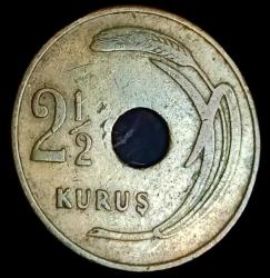 1949 Delikli 2 Buçuk Kuruş