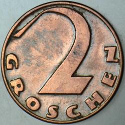 AVUSTURYA 2 GROSCHEN 1925.