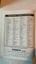 YESEVİ AYLIK SEVGİ DERGİSİ - AĞUSTOS 1999 SAYI: 68 ERDOĞAN ASLIYÜCE – METİN AKAR – ARSLAN BULUT – KEMAL ÇAPRAZ – MUHSİN KADIOĞLU – SÜLEYMAN KARATAŞ – VEDAT BİLGİN – ERDİNÇ YAZICI – KUDRET FİKİRLİ – HÜSEYİN DİKİCİ – MEHMET DEMİRTOLA – SELÇUK BESEN – A. MAZHAR KARPUZOĞLU – GÖZDE RAMAZANOĞLU – MUSTAFA USLU – BAYMİRZA HAYIT – MUSTAFA ERTAŞ – RAMAZAN KIVRAK – AHMET ÖZDEMİR – CENGİZHAN YURDANUR – FİRAT KIZILTUĞ – TÜLAY BİRİNCİKONUK – BİLAL ENSER – NURETTİN UYTUN – HİKMET CAN – OSMAN TÜRKAY BULDAN BEZİ VE YÖRÜKLER – TÜRK BELDESİ: BULDAN – TOROS YAYLALARININ HAS TÜRK EVLATLARI – TÜRK DÜNYASI KURULTAYI RAPORLARI – ANDRE MAUROIS ÜZERİNE – TÜRKİSTAN İLMİ ARAŞTIRMA MERKEZİ – ALANYA FOLKLORUNDAN DERLEMELER – GİRDEV YAYLALARI – PAN-TURANİZM VE MI5 – DEDE KORKUT’TAN SEÇMELER – ŞEKİ ŞİKESTELER – ŞİİR SAYFALARI – DÜNYADAKİ YESEVİ TEMSİLCİLERİ – TÜRK DÜNYASINDAN HABERLER – REKLAM VE ABONE BİLGİLERİ – YESEVİ’NİN GÖNÜL PENCERESİ – İKİBİN’E ÜÇ KALA – YADDAŞIYIM – İÇİMDEKİ TU  - TAM TAKIM EKSİKSİZ  36 SAYFA