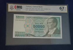 7 Emisyon 50000 Türk Lirası Çil 67 UNC