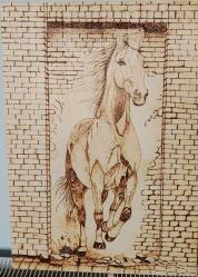 dekoratif pirografi tablo