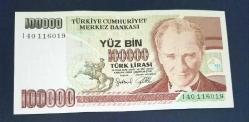 7 Emisyon I 40 Seri 100 Bin Lira Çil