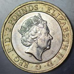BİRLEŞİK KRALLIK 2 POUND 2016 HATIRA-SHAKESPEARE ÖLÜMÜNÜN 400. YILI. II. ELİZABETH. İNGİLTERE BİMETAL ÇİLALTI