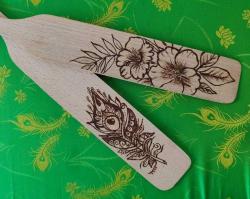 dekoratif pirografi ahşap yakma spatula
