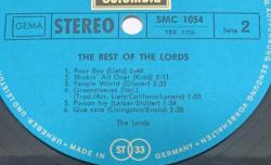 THE LORDS - THE BEST OF THE LORDS 33'LÜK LP PLAK 10/9 KONDİSYONDA