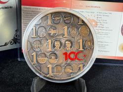 TÜRKİYE CUMHURİYETİ’NİN 100. YILI – BRONZ HATIRA SİKKESİ (DARPHANE ÖZEL BASIM) ve Özel Kadife Kutusu