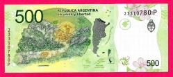 Argentina 500 Pesos P 365 2016 2020 UNC  (TK 18 720) ÇİL
