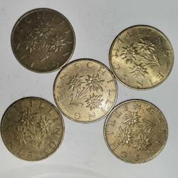 AVUSTURYA 5 ADET DEĞİŞİK TARİHLER 1 SCHILING  MADENİ LOT