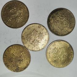 AVUSTURYA 5 ADET DEĞİŞİK TARİHLER 1 SCHILING  MADENİ LOT