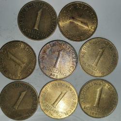 AVUSTURYA 8 ADET DEĞİŞİK TARİHLER 1 SCHILING  MADENİ LOT