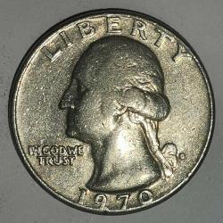 AMERİKA  1970   25 CENT ÇEYREK DOLAR