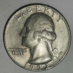 AMERİKA  1972   25 CENT ÇEYREK DOLAR