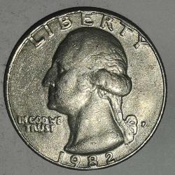 AMERİKA 1982    25 CENT ÇEYREK DOLAR