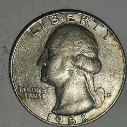 AMERİKA 1982    25 CENT ÇEYREK DOLAR