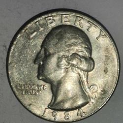 AMERİKA 1984   25 CENT ÇEYREK DOLAR