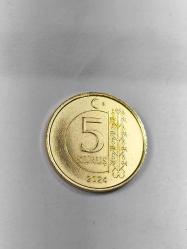 Efemera - 5 Kuruş lira 2024 Yılı Çok Nadir Yanlızca Tedavül setlerinde kullanılmıştır. - kitantik - kitaLog