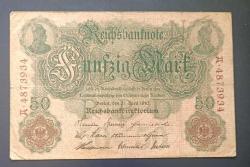 Almanya 1910 50 Mark